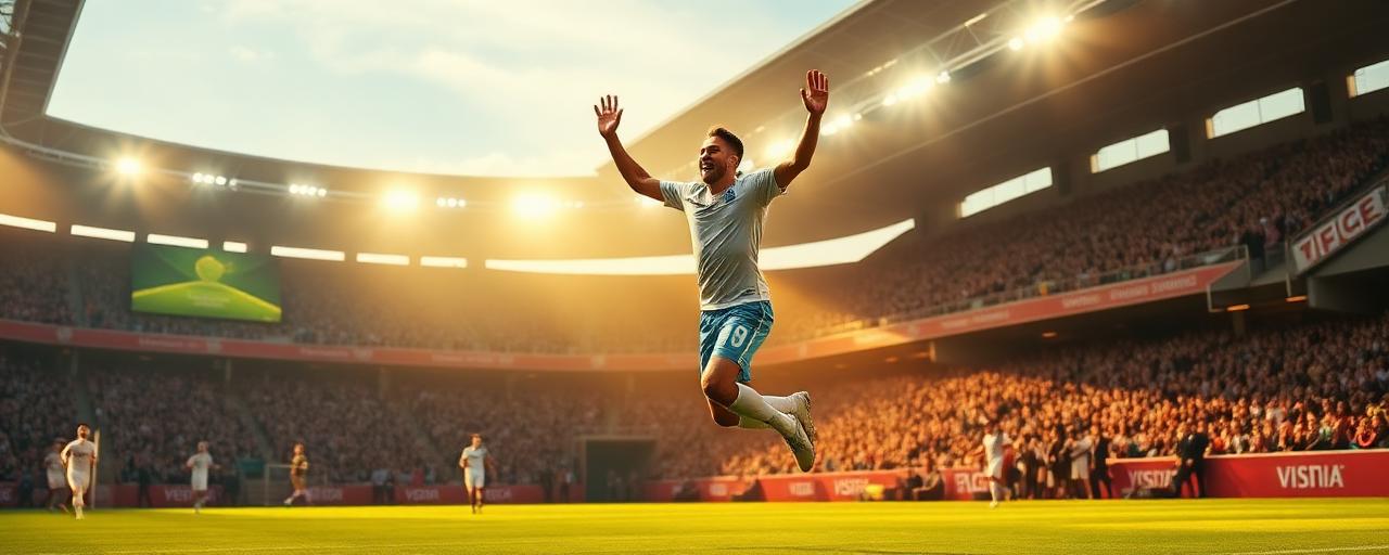 player celebrating